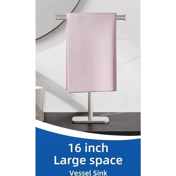 T-Shape Hand Towel Holder Weighted Base Towel Rack, Countertop Towel Holder NEW! - Picture 9 of 9